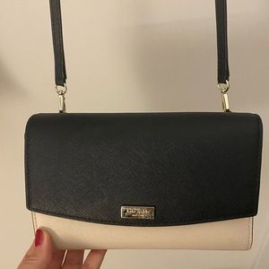 Black and Cream Kate Spade Clutch / Crossbody